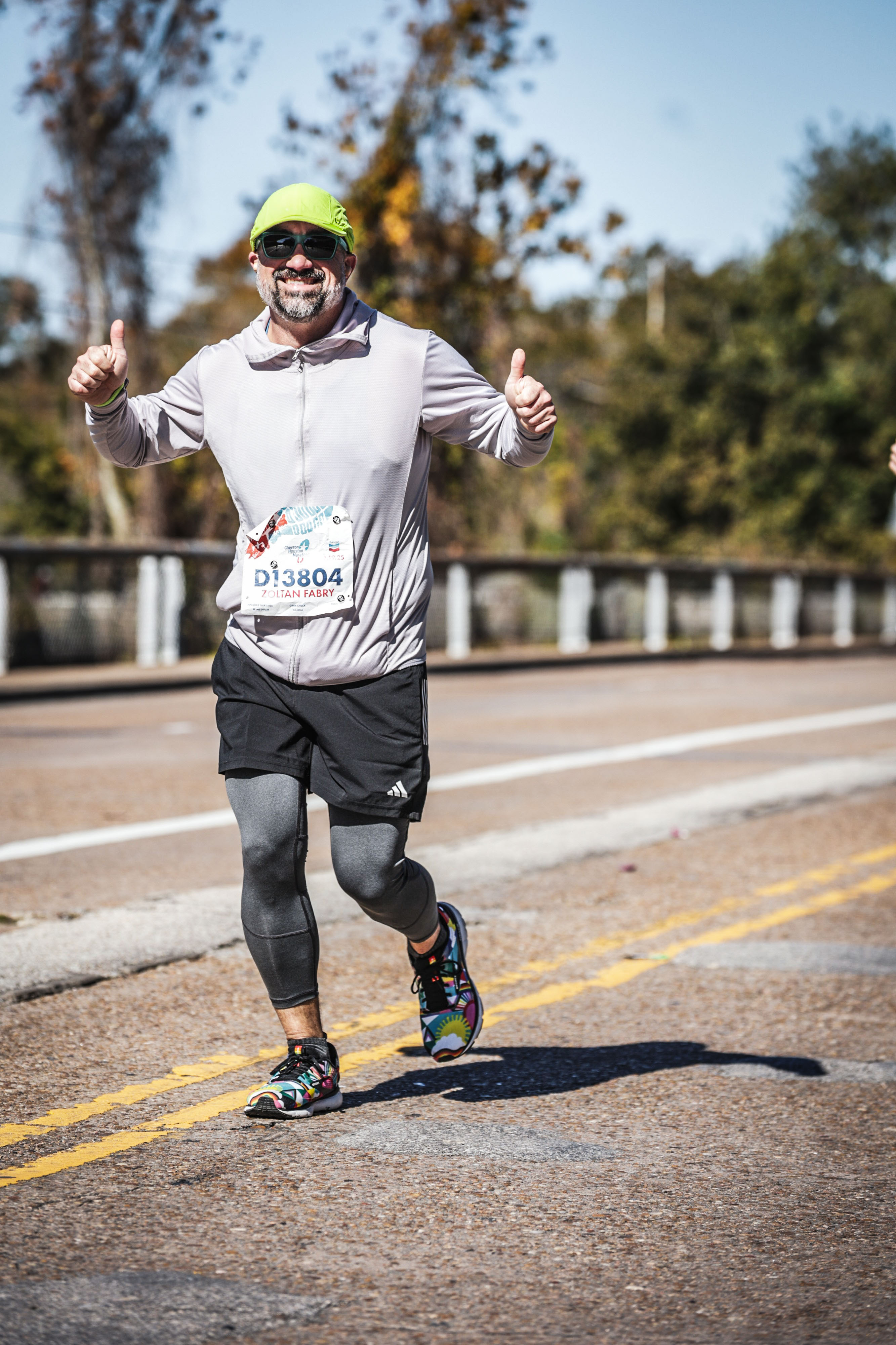 Zoltan Fabry running the 2025 Houston Marathon